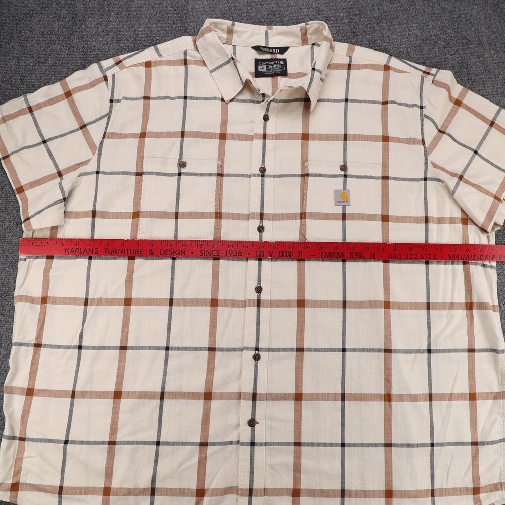 Carhartt Rugged Flex Relaxed Fit Plaid Short Sleeve Work Shirt Mens 4XL TW5701-M - Picture 6 of 6